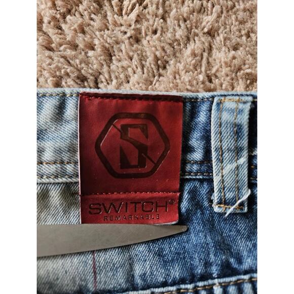 Switch Brand Jean Shorts Sz 42 Vintage RARE Blue Jean Shorts Y2K - Picture 5 of 8